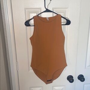 Sleeveless Bodysuit in Rich Brown